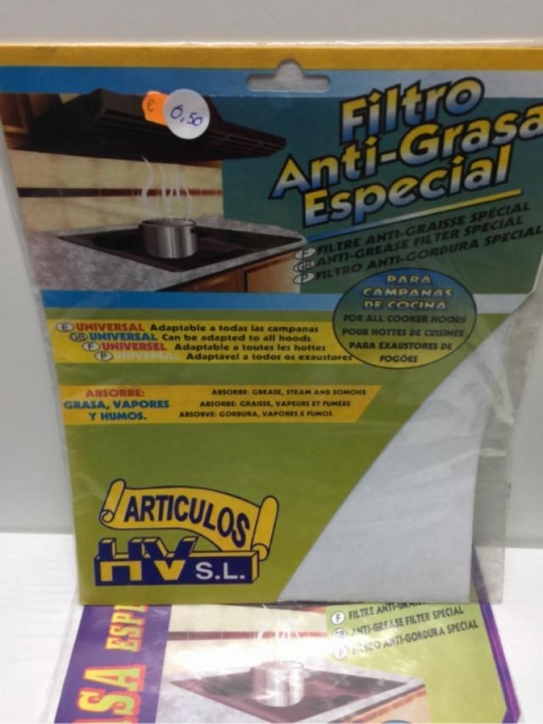 1 FILTRO UNIVERSAL ANTI-GRASA CAMPANAS EXTRACTORAS COCINA