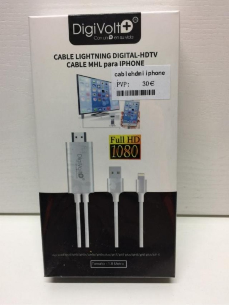 1 ADAPTADOR HDMI iPHONE / iPAD DIGIVOLT