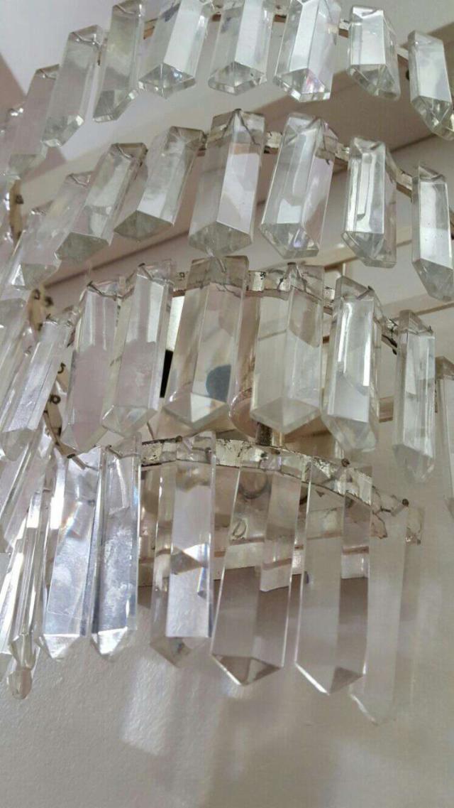 2 APLIQUE PARED LÁGRIMAS CRISTAL