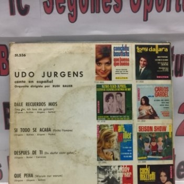 2 Udo Jurgens - EP 4 canciones Belter 1965