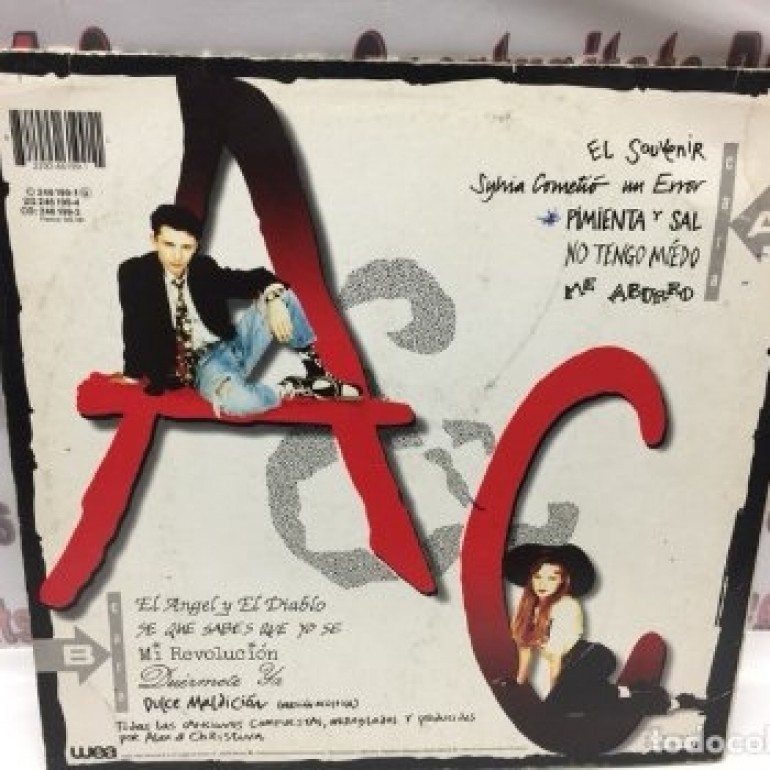 2 LP Alex Christina el angel y el diablo de WEA records de 1989