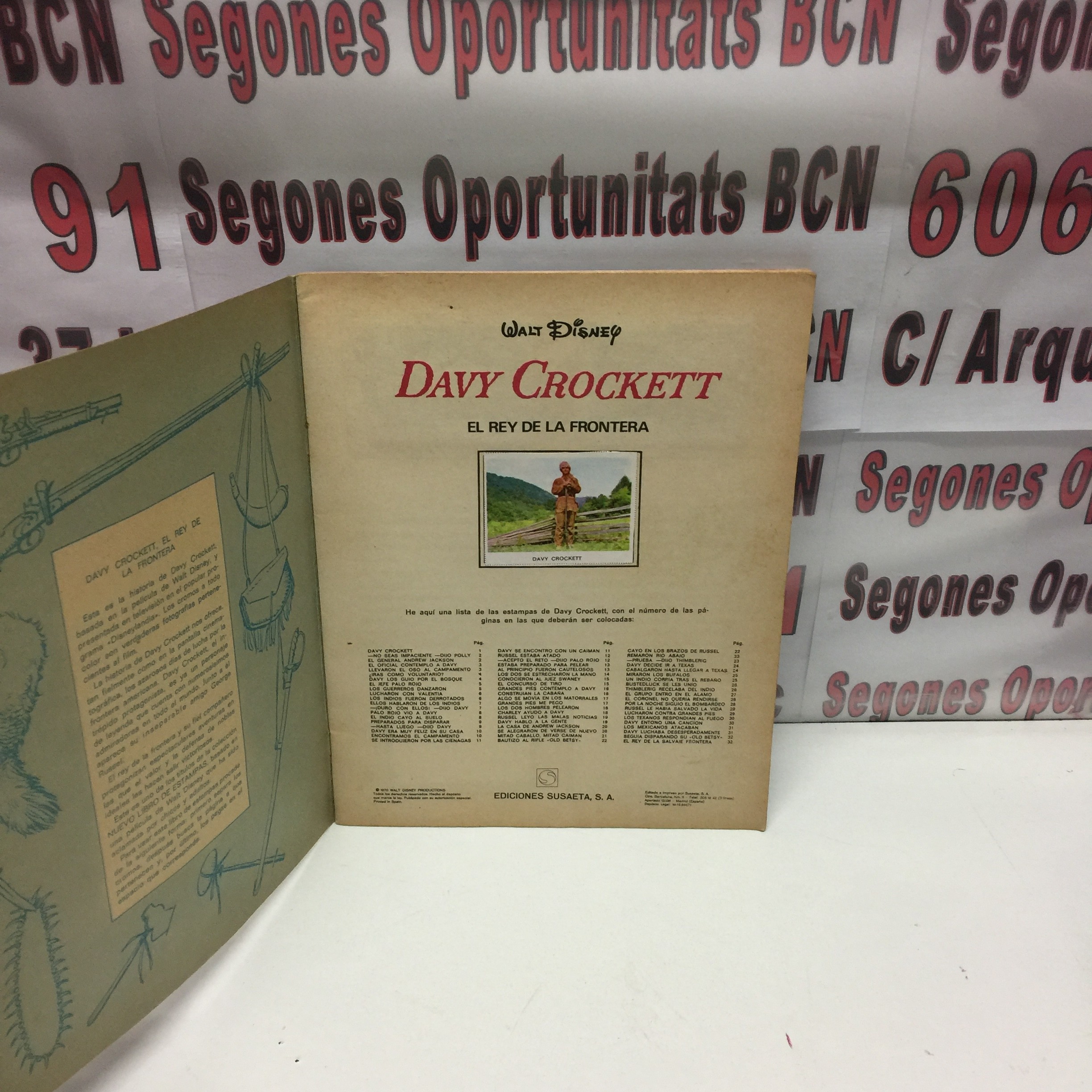 3 Davy Crockett el rey de la frontera - Álbum de cromos completo