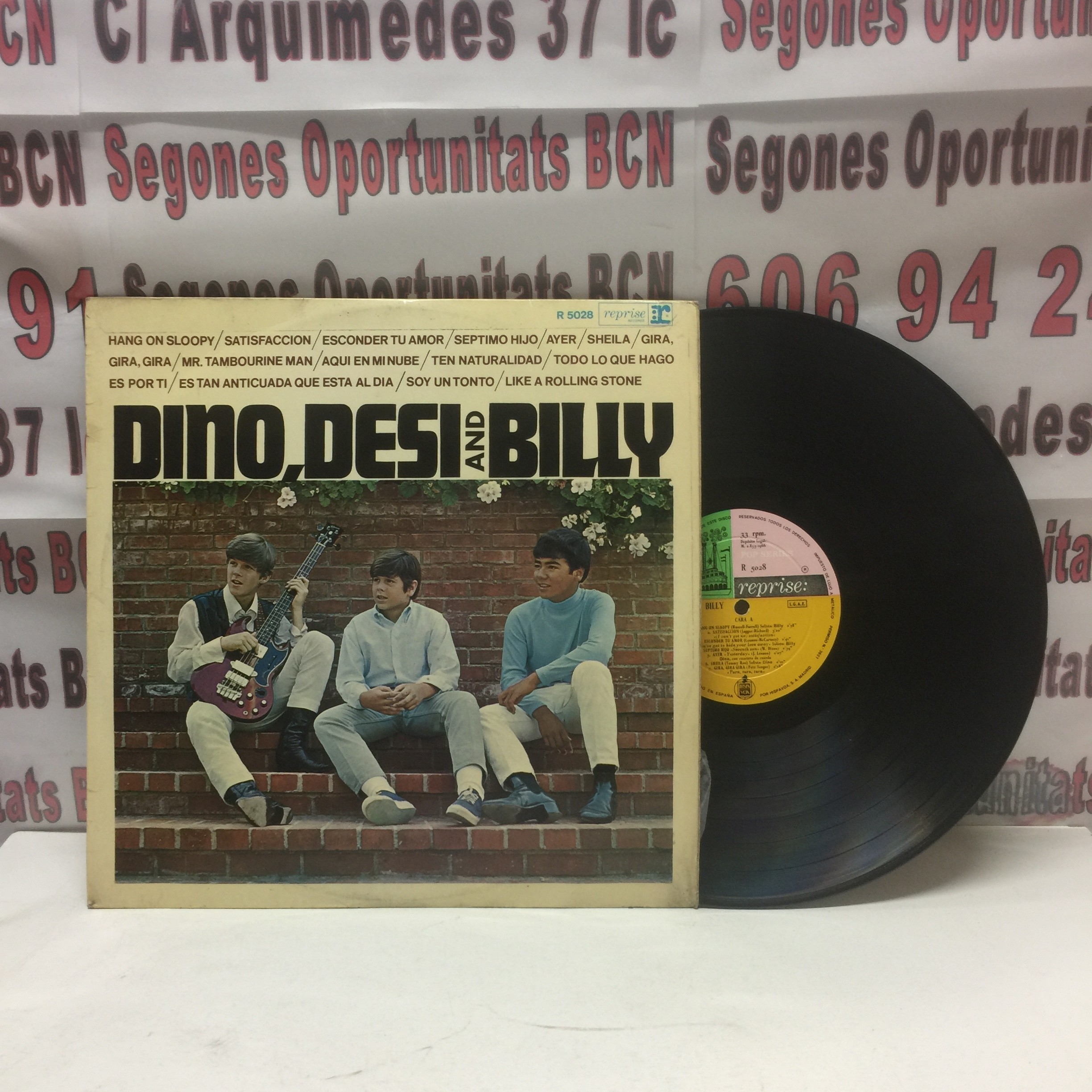 1 Disco vinilo Dino , Desi and Billy , edición española de 1966