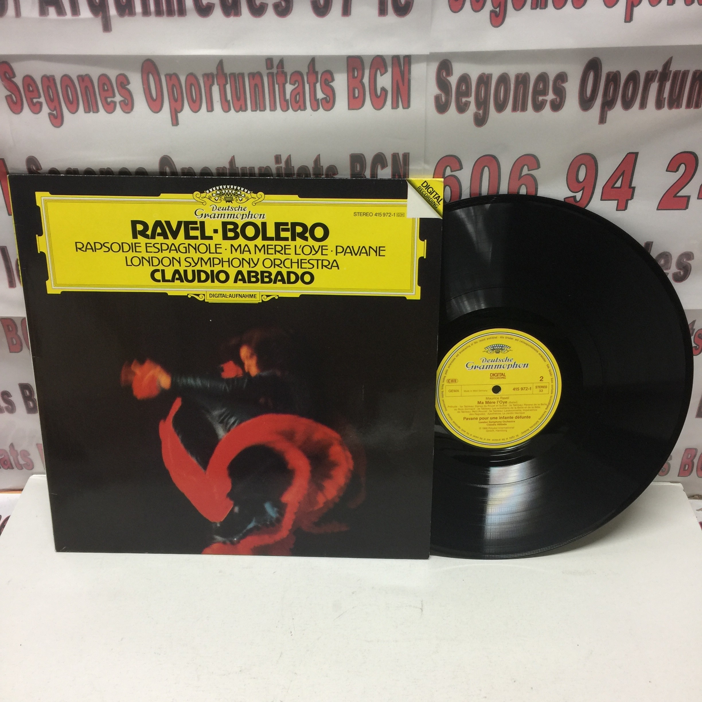 1 Vinilo Ravel-Bolero - Claudio Abbado de Deutsche Grammophon - germany 1986