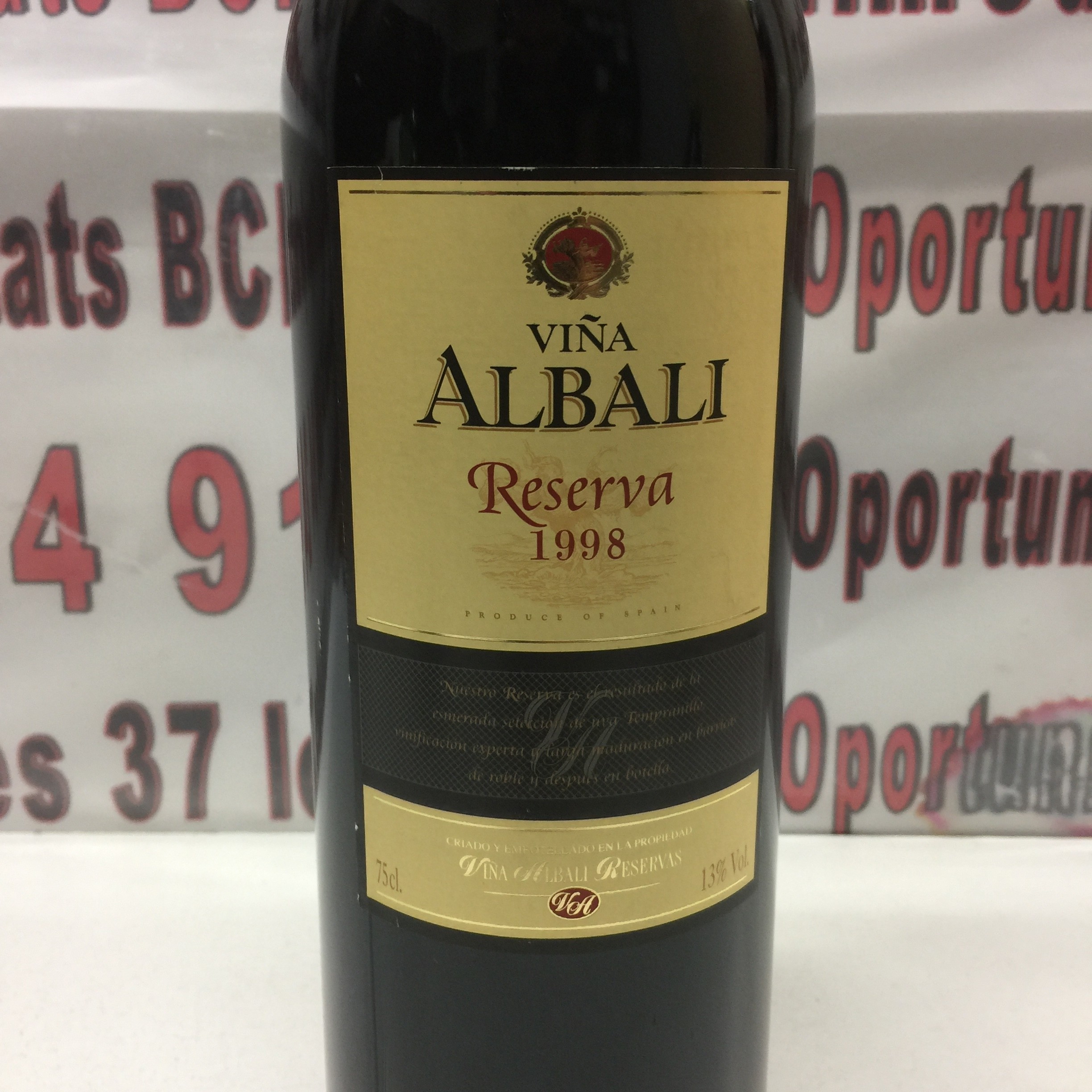 2 Viña Albali Reserva 1998 75cl - tinto Valdepeñas