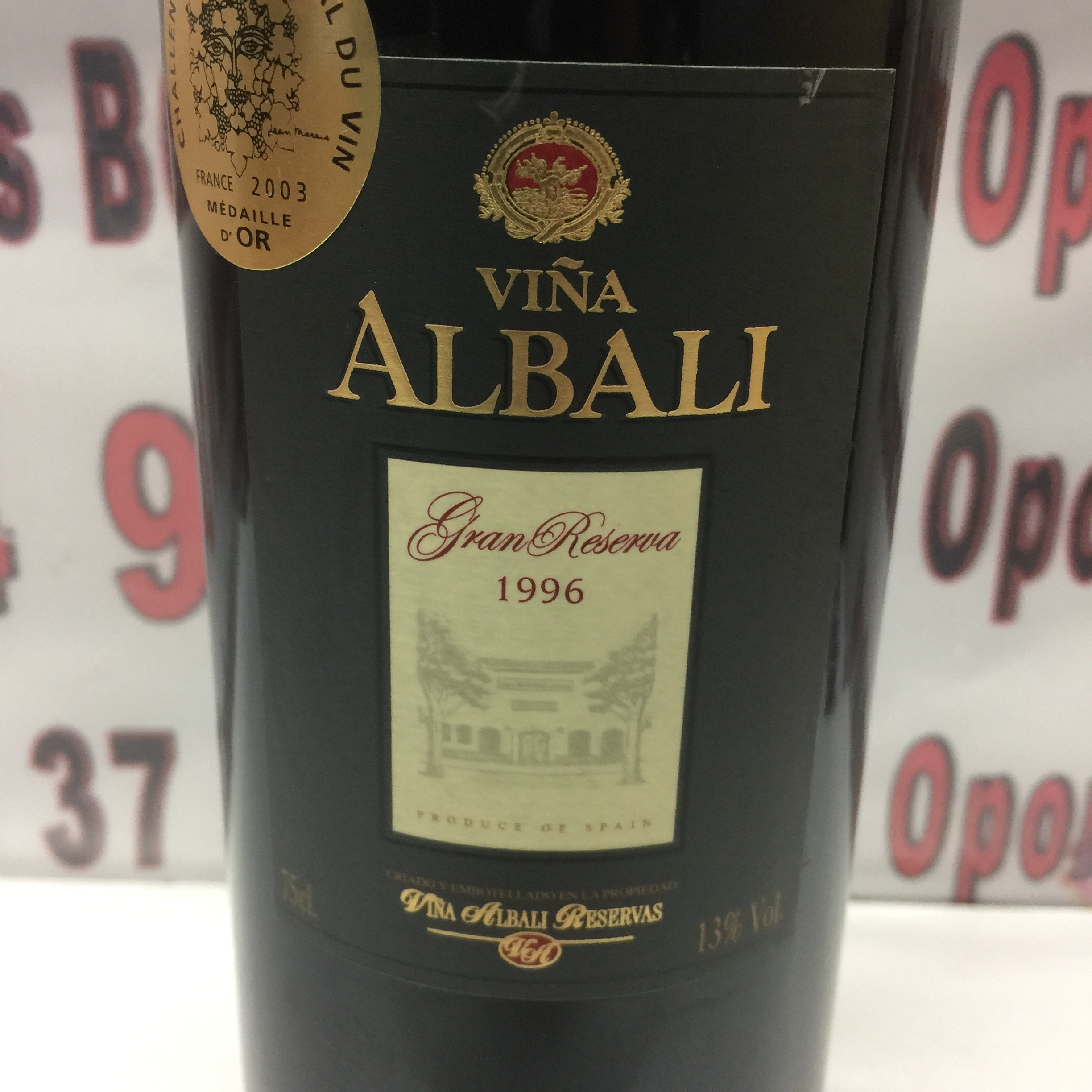 2 Viña albali -gran reserva 1996- Valdepeñas 75cl