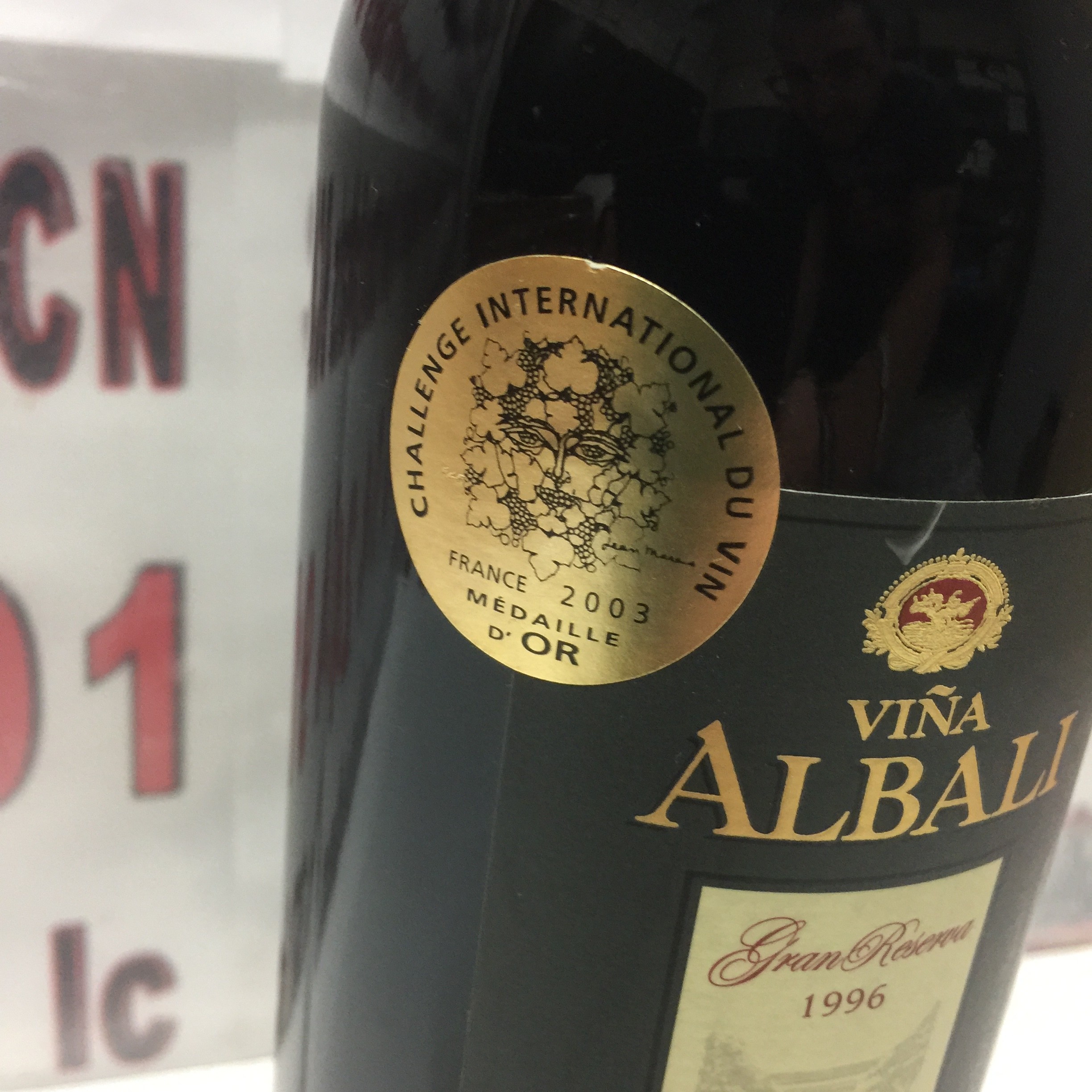 3 Viña albali -gran reserva 1996- Valdepeñas 75cl