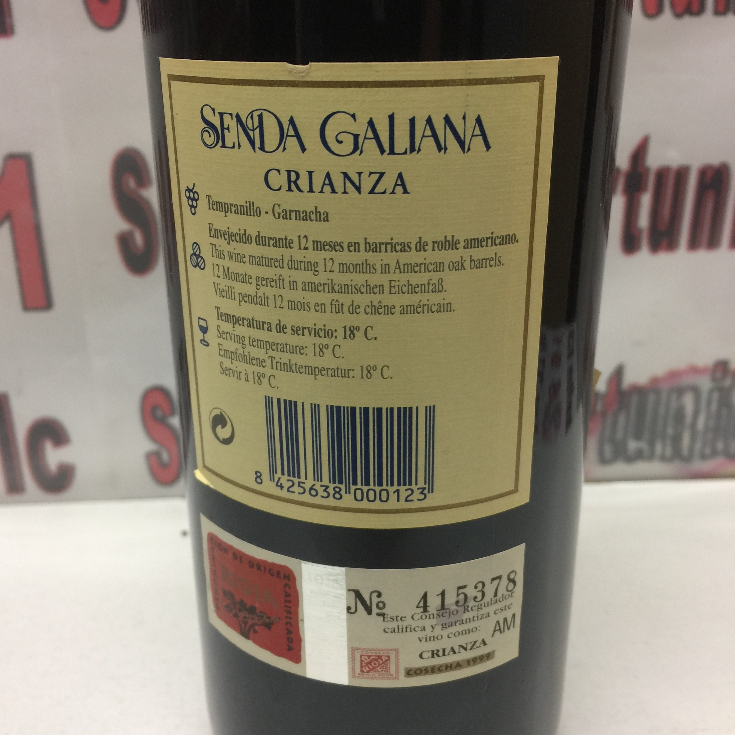 3 Rioja senda galiana crianza 1999 75cl