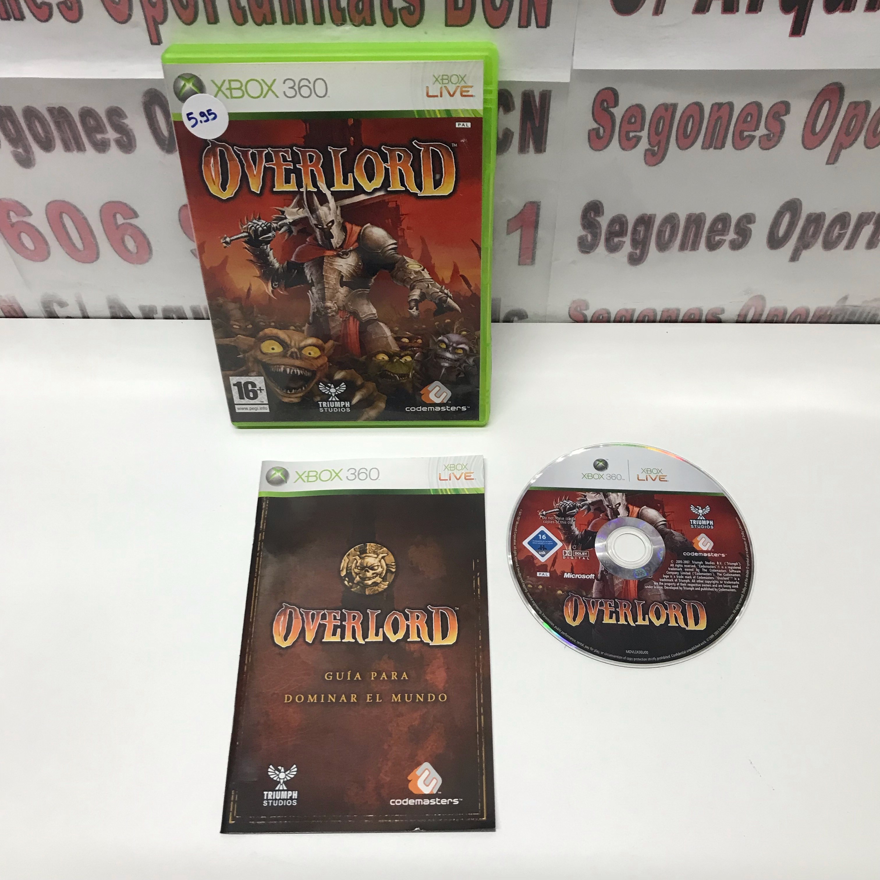 1 JUEGO XBOX 360 OVERLORD