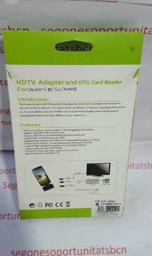 2 LECTOR TARJETAS MICRO Y ADAPTADOR HDMI PARA GALAXY S3-S4-NOTE 2