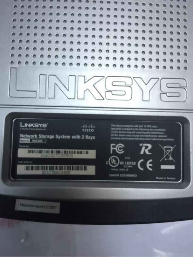 3 Almacenamiento de red LINKSYS NAS200