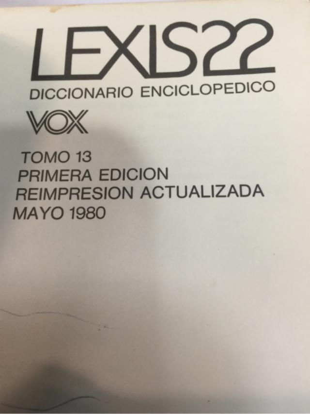 3 2 Tomos enciclopedia Vox LEXIS 22 