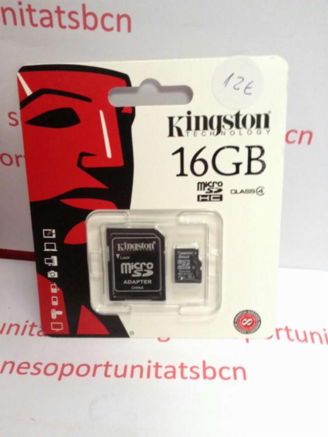 1 TARJETA MEMORIA SD KINGSTON  16GB