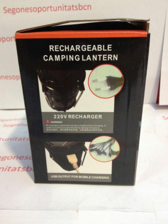 3 Linterna recargable Camping Nueva