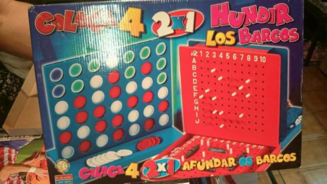 1 Juego de mesa  2x1, hundir los barcos y coloca 4