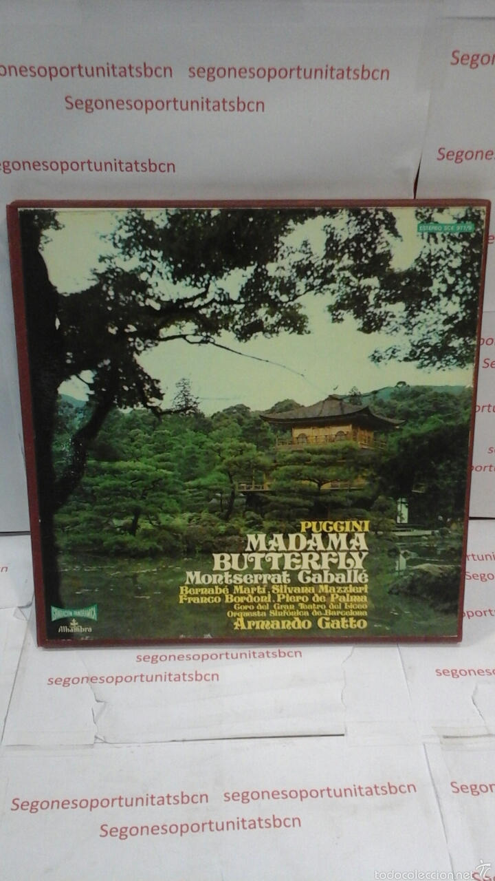 1 ALBUM COMPLETO - PUCCINI - MADAMA BUTTERFLY - ALHAMBRA SCE