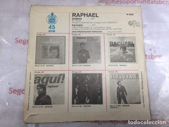 2 RAPHAEL -SOMOS - PAYASO DE HISPAVOX