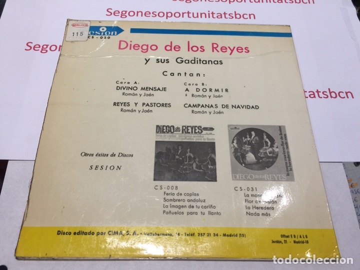 2 VILLANCICOS DIEGO DE LOS REYES EP SELLO SESION DE 1966