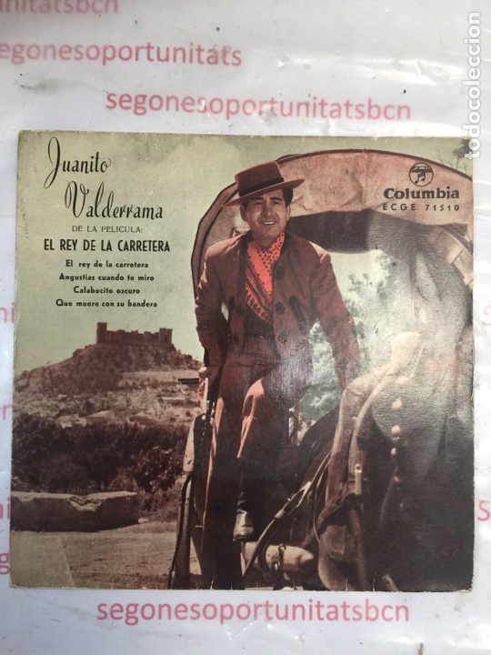 1 JUANITO VALDERRAMA - EL REY DE LA CARRETERA -SINGLE DISCO VINILO