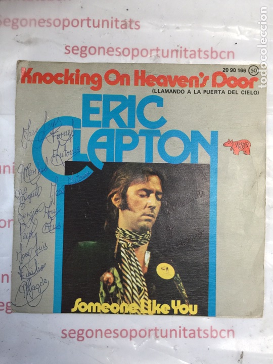 1 ERIC CLAPTON - KNOCKING ON HEAVENS DOOR - SINGLE VINILO