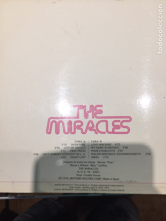 2 LP - THE MIRACLES - CITY OF ANGELS