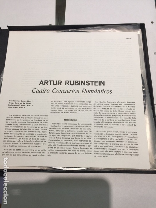 3 LP - ARTUR RUBINSTEIN - CUATRO CONCIERTOS ROMANTICOS