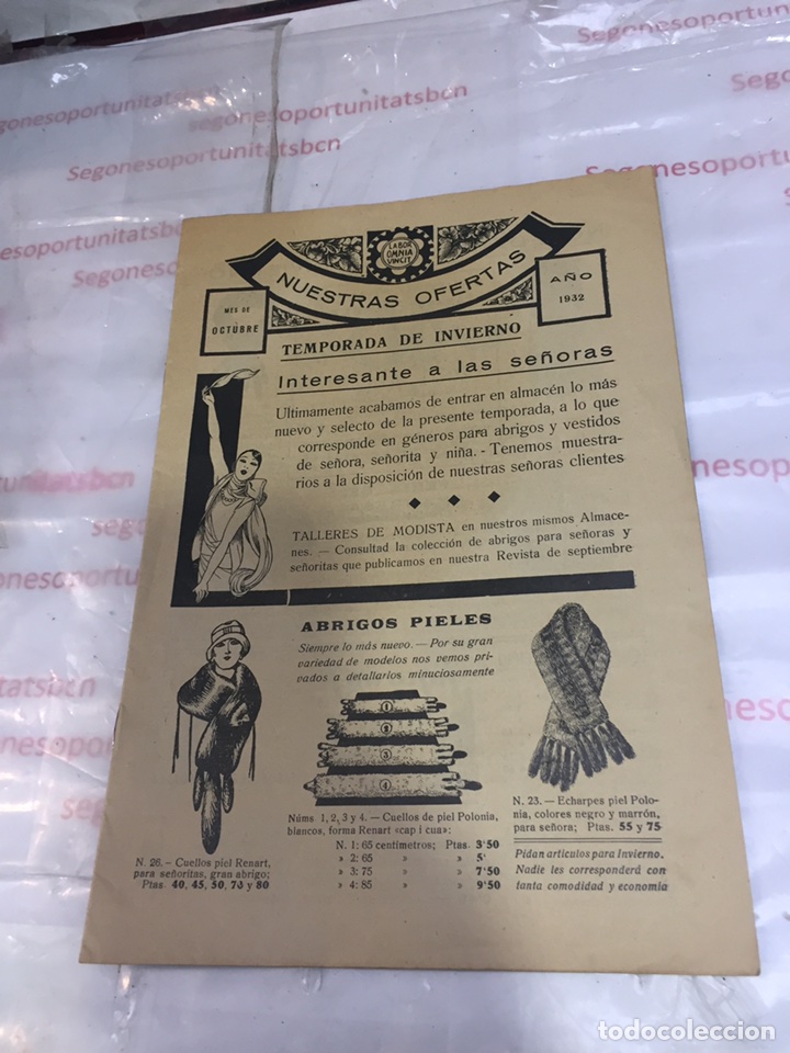 1 REVISTA ANTIGUA OFERTAS TEMPORADA DE INVIERNO 1932