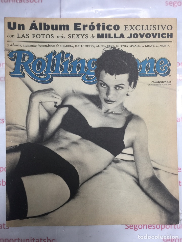 1 SUPLEMENTO ESPECIAL REVISTA ROLLING STONE JULIO 2002 FOTOS DE MILLA JOVOVICH SHAKIRA Y MÁS