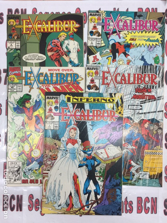 1 LOTE 5 CÓMICS EXCALIBUR MARVEL