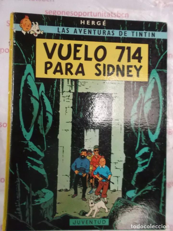 1 TINTIN VUELO 714 TERCERA EDICIÓN DE 1973 EDITORIAL JUVENTUD DE HERGÉ