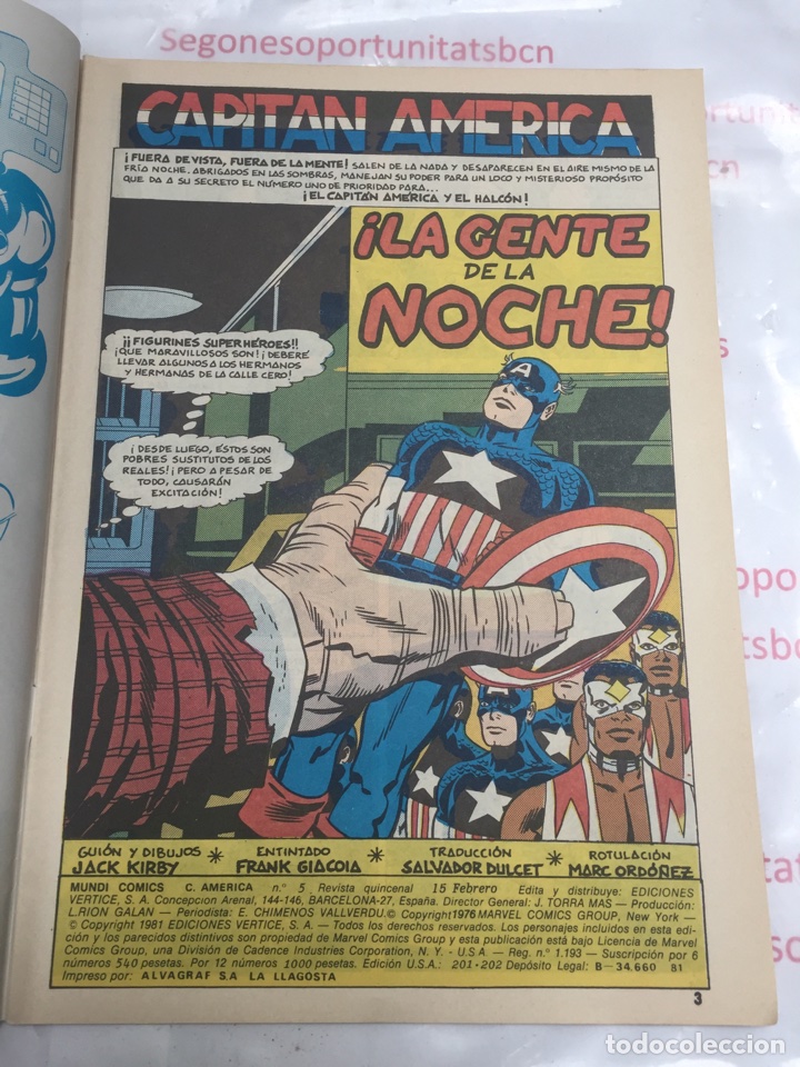 2 CAPITAN AMÉRICA NÚMERO 5 EDICIONES VERTICE