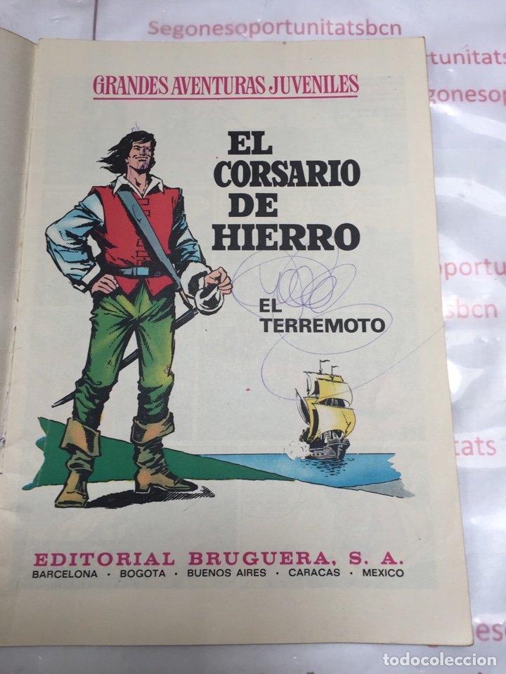 3 EL CORSARIO DE HIERRO-EL TERREMOTO-BRUGUERA-GRANDES AVENTURAS JUVENILES-EDICIÓN DE 1973