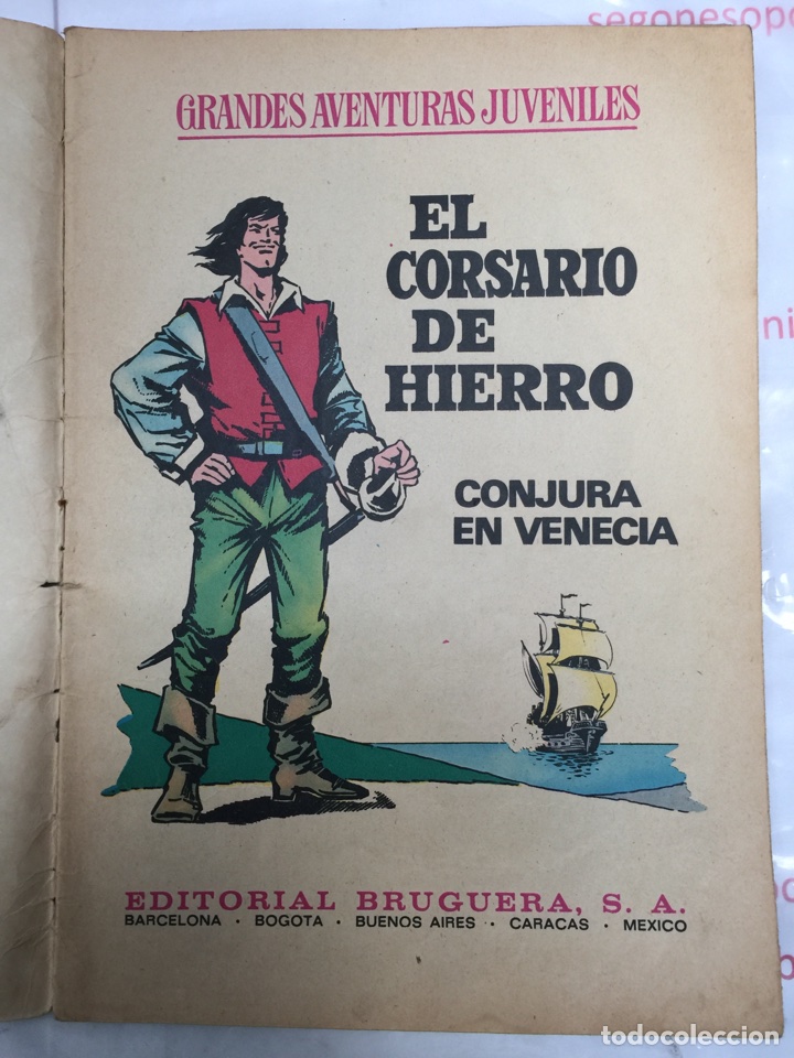 2 EL CORSARIO DE HIERRO-CONJURA EN VENECIA- GRANDES AVENTURAS JUVENILES-1 EDICIÓN-1975