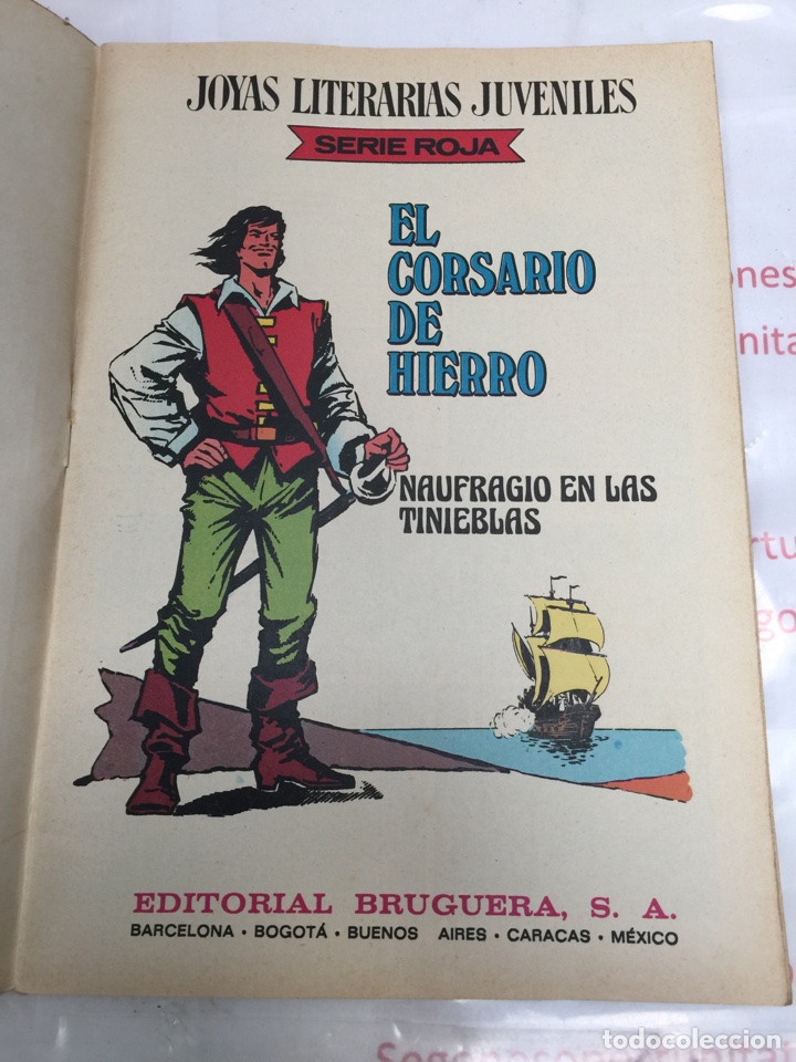 3 EL CORSARIO DE HIERRO-NAUFRAGIO EN LAS TINIEBLAS-SERIE ROJA,NUM15 DE 1977 ,BRUGUERA