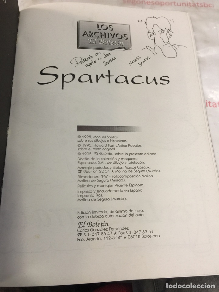 3 LOS ARCHIVOS EL BOLETÍN - SPARTACUS LA GUERRA DE LOS GLADIADORES - MANUEL SANTOS - 1995