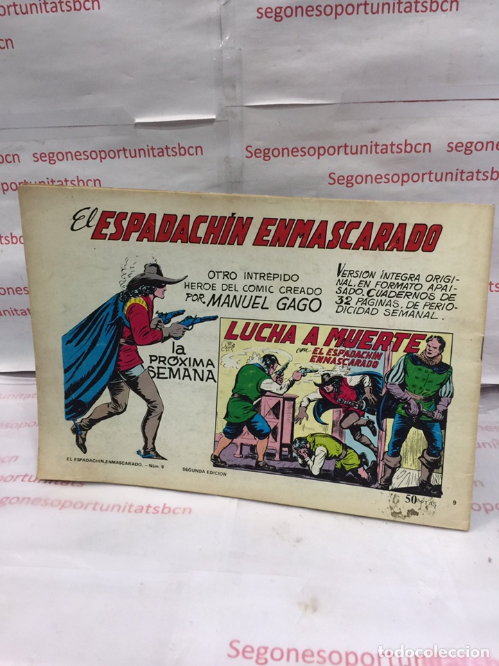 2 EL LEÓN DE ORLEANS CON EL ESPADACHÍN ENMASCARADO - NUMERO 9 - EDITORIAL VALENCIANA