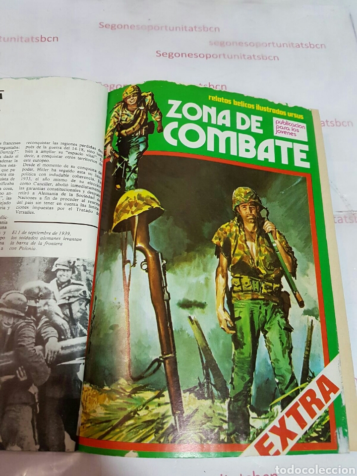 2 LOTE - ZONA DE COMBATE EXTRA - 5 TOMOS - N°1 AL 39 - ED. URSUS - 1979