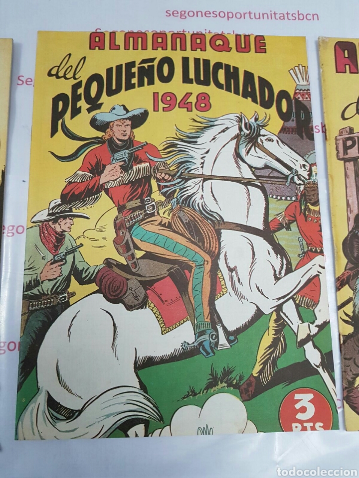 4 LOTE - ALMANAQUES - EL PEQUEÑO LUCHADOR - 1947-48-49