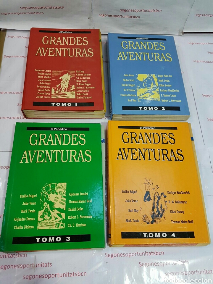 2 LOTE INCOMPLETO - GRANDES AVENTURAS - 4 TOMOS - EL PERIÓDICO