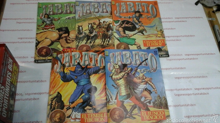 1 LOTE - EL JABATO - 5 TOMOS - ED. HISTÓRICA - EDICIONES B.