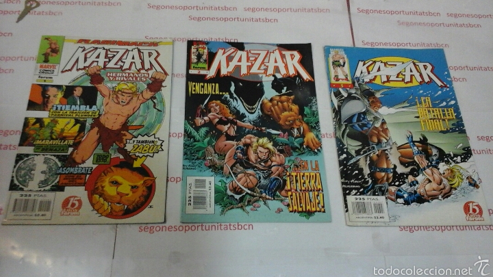 1 LOTE - KA-ZAR - N° 1, 2 Y 3 - FORUM