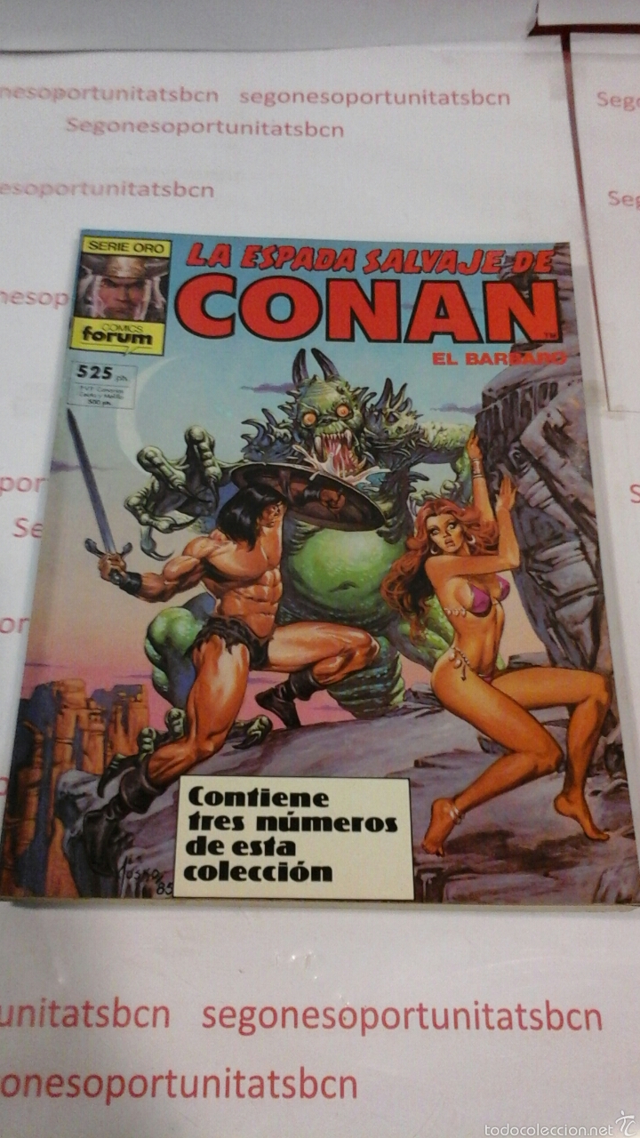 1 LA ESPADA SALVAJE DE CONAN EL BÁRBARO - N° 56,57,58 - SERIE ORO