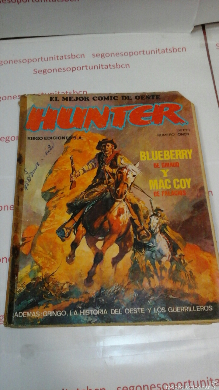 5 LOTE COMPLETO - HUNTER - RIEGO EDICIONES - 12 NÚMEROS